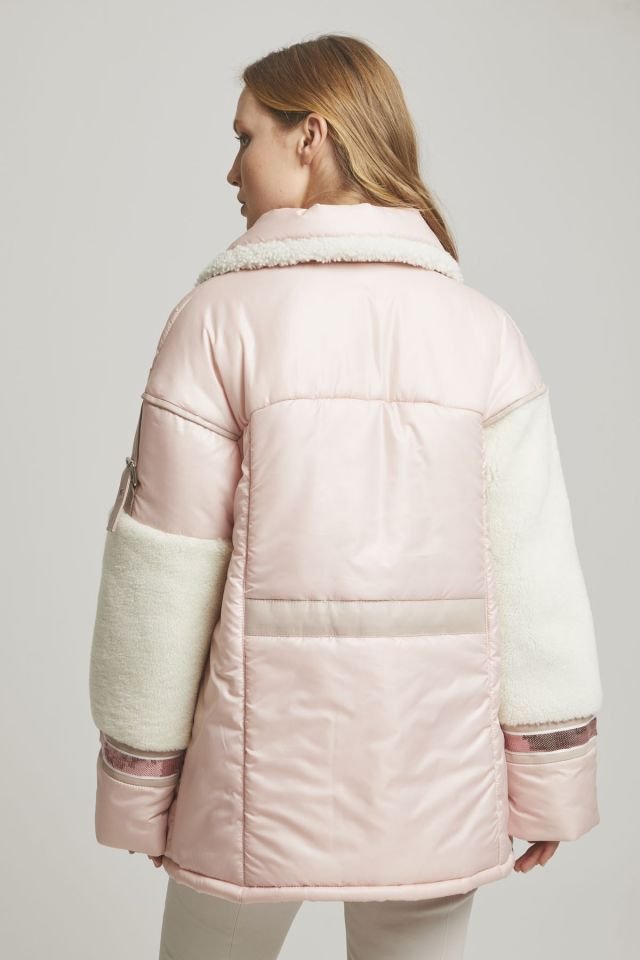 Pink Babs Woman Fabric Coat