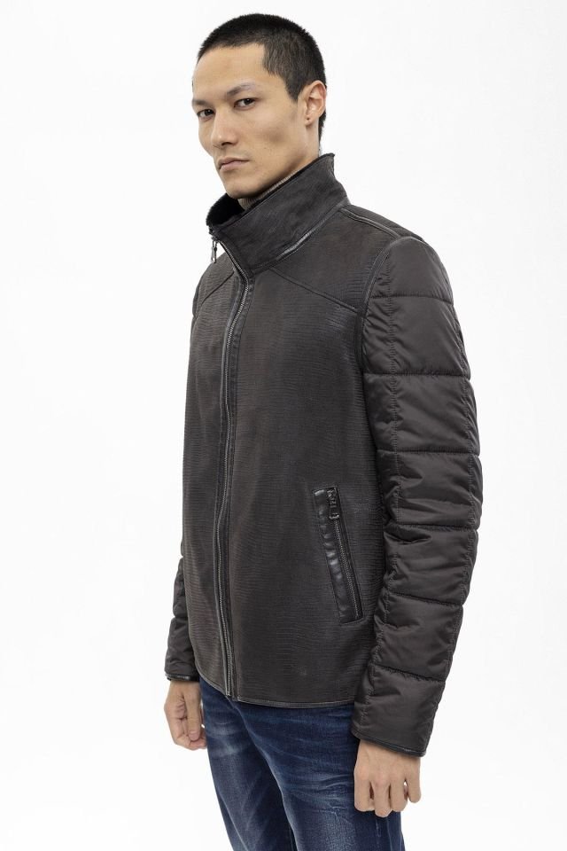 Brown James Man Genuine Shearling Coat