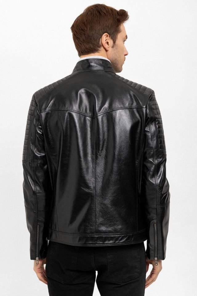Black Clan Man Genuine Leather Coat
