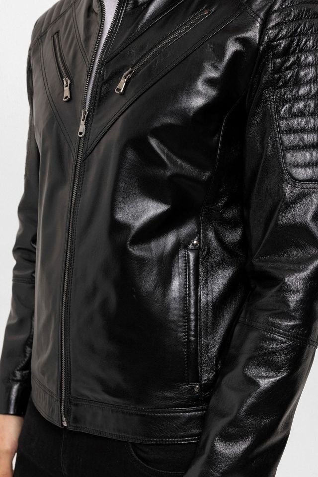 Black Clan Man Genuine Leather Coat