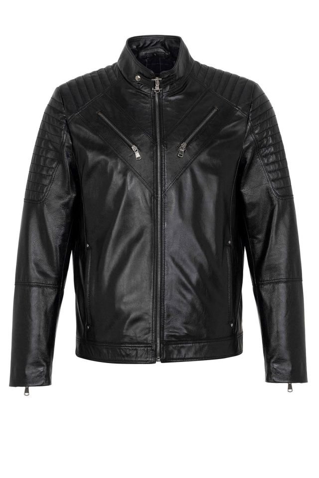 Black Clan Man Genuine Leather Coat