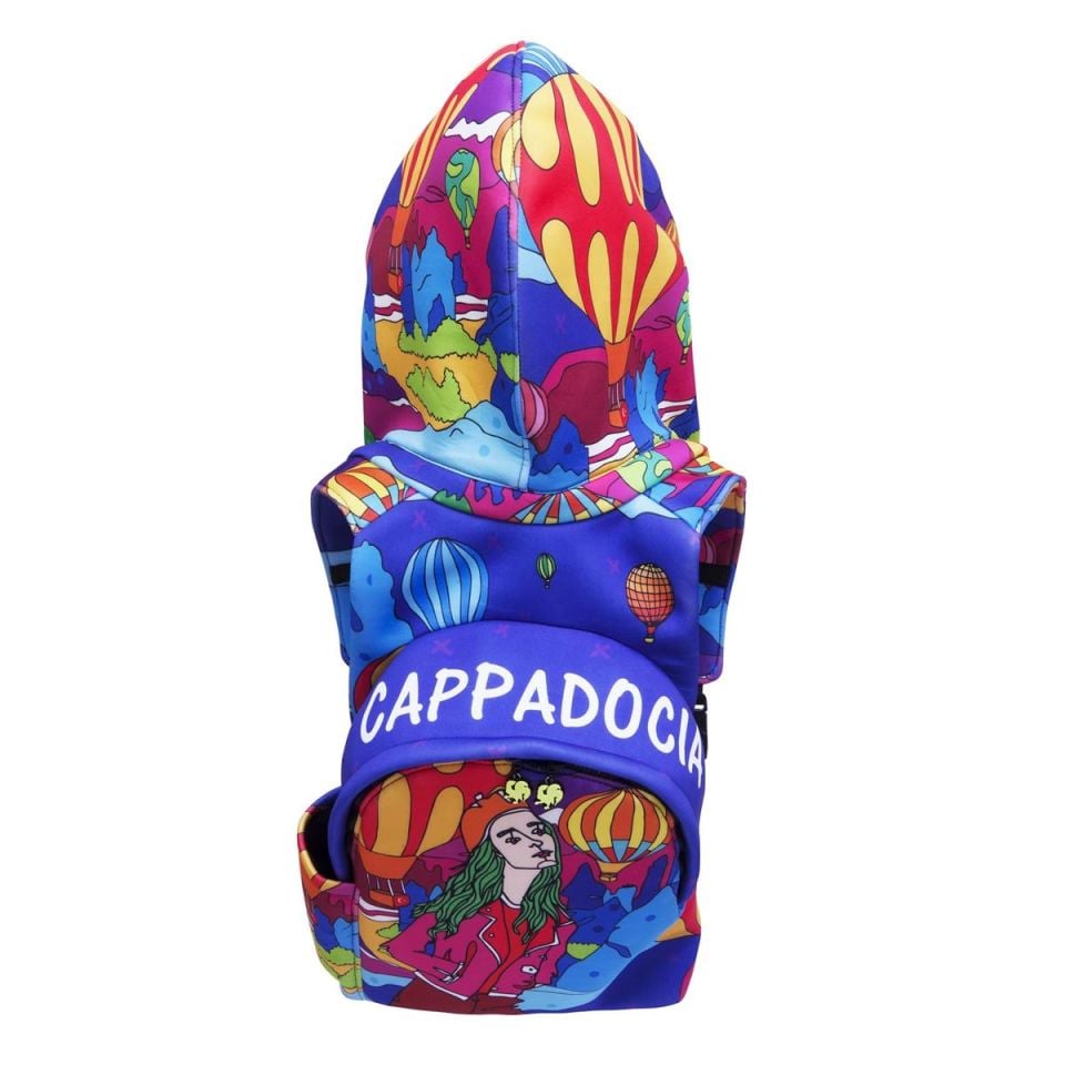 Cappadocia Patterned Ikigai City Series With Detachable Hood Backpack