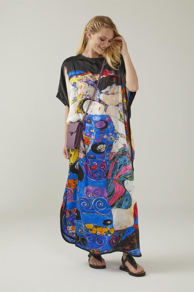 Gustav Klimt The Kiss Patterned Silk Dress