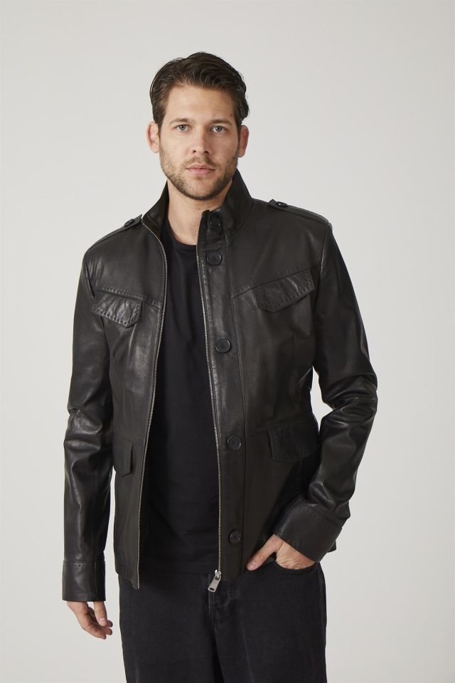 Black Felix Men's Leather Jacket