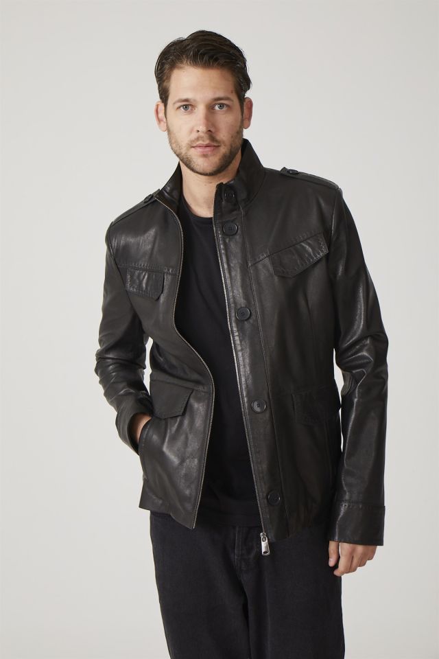 Black Felix Men's Leather Jacket