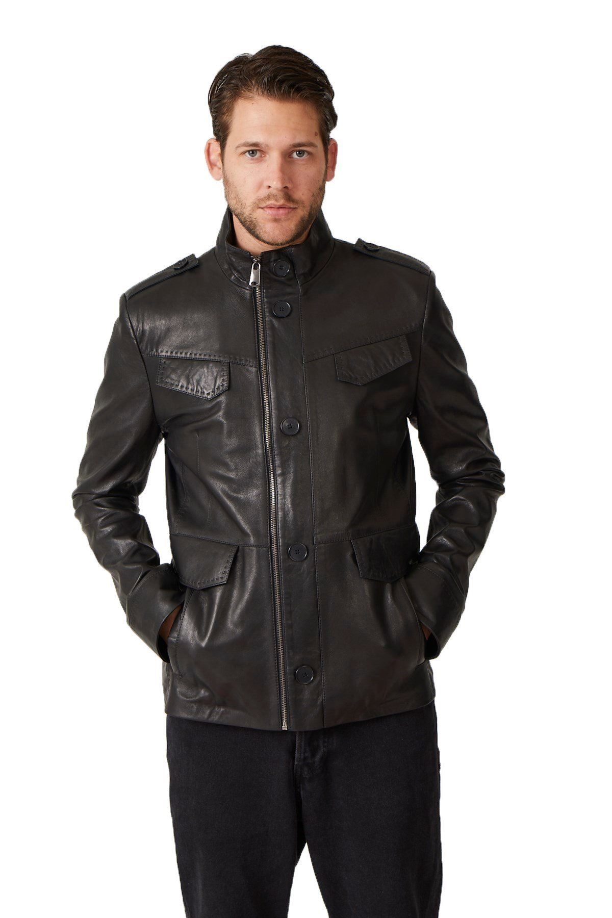 Black Felix Men's Leather Jacket