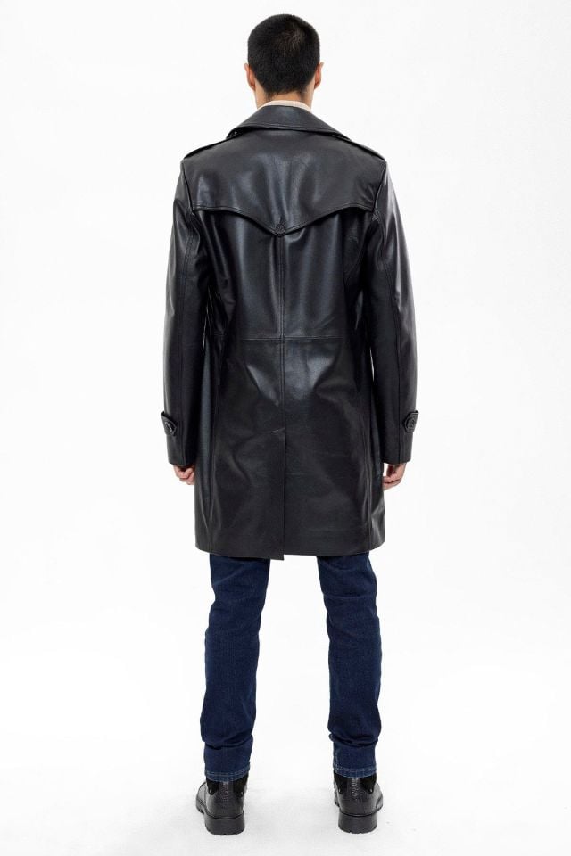 Black Axel Leather Coat