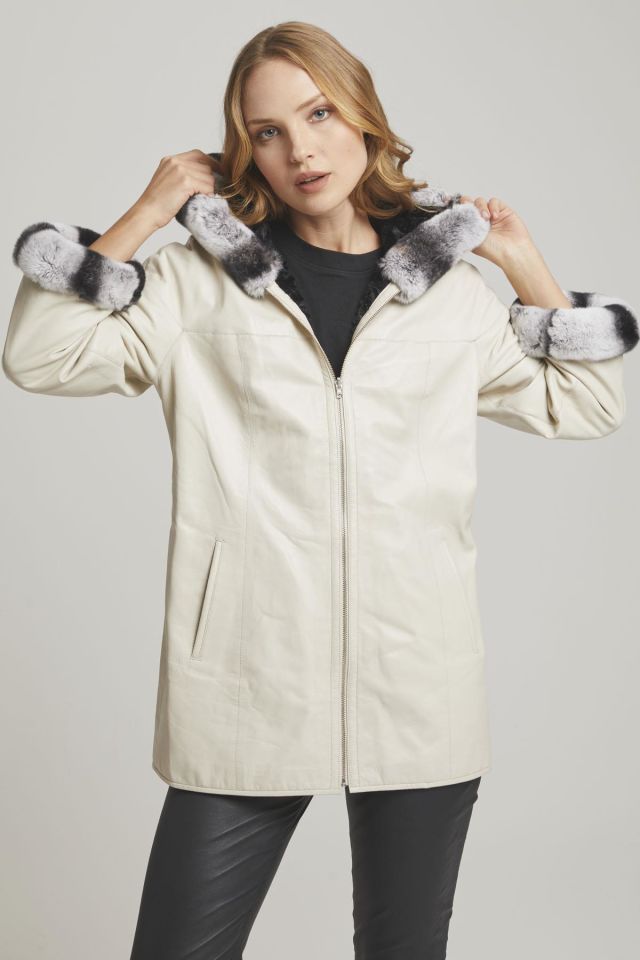Black Perla Woman Genuine Leather Coat