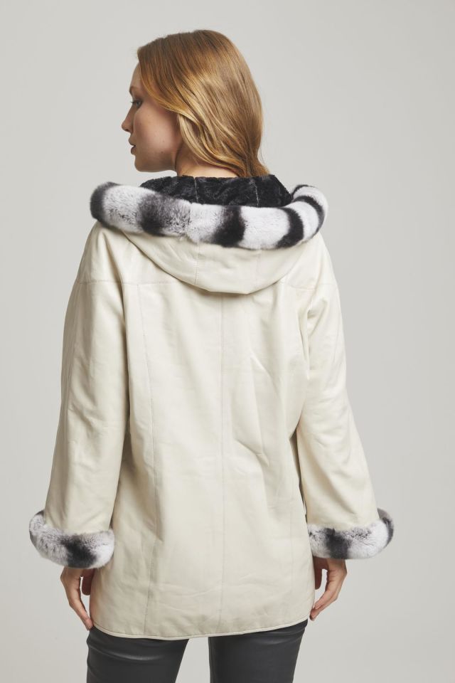 Black Perla Woman Genuine Leather Coat