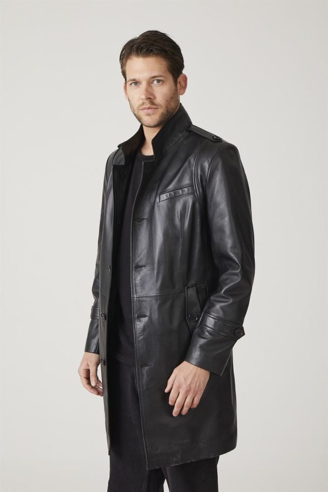 Darryl Black Men's Leather Jacket