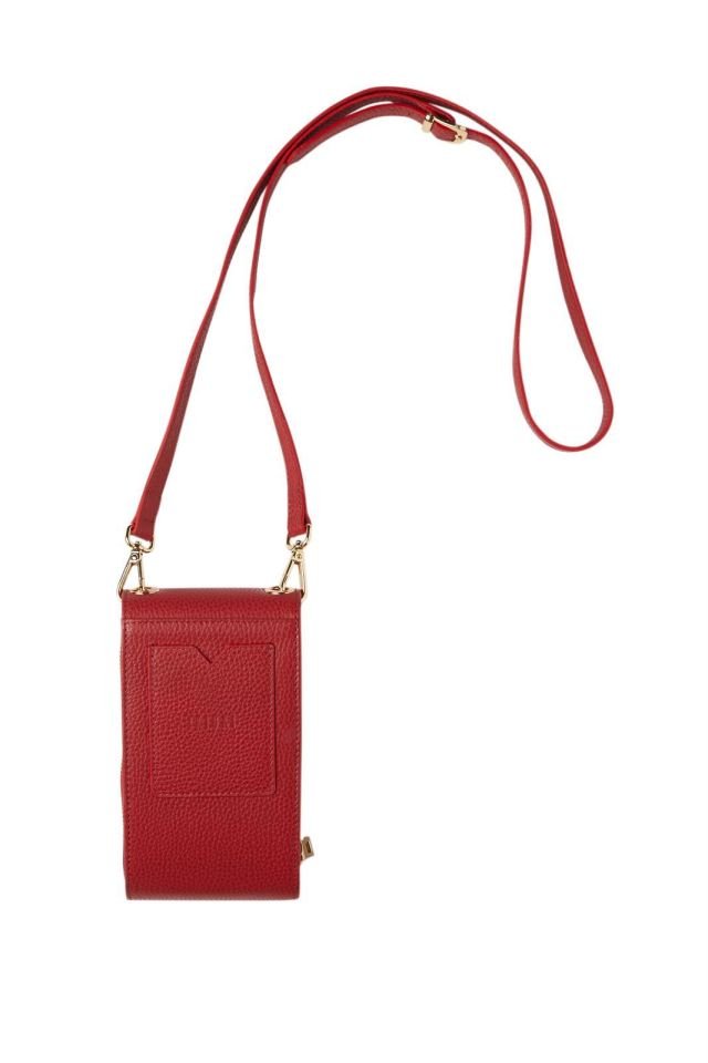 Red  Genuine Leather Woman Shoulder Bag