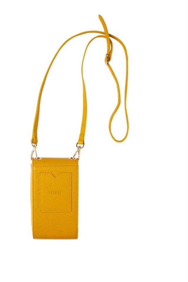 Yellow Genuine Leather Woman Shoulder Bag