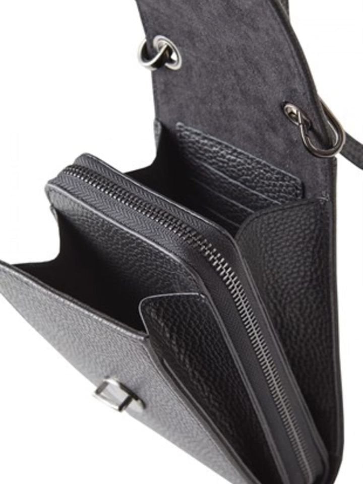 Black Genuine Leather Woman Shoulder Bag