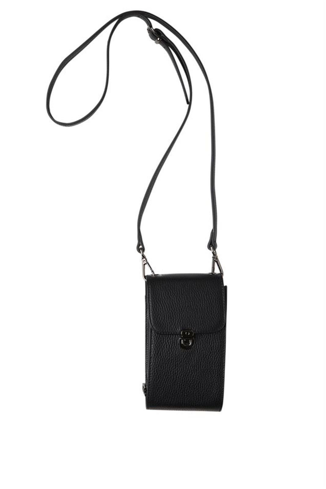 Black Genuine Leather Woman Shoulder Bag